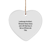 Funny Landscape Architect Gifts from Friends - Heart Ornament for Christmas Unique Gifts for Men Women - Image 1